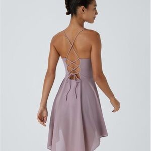 Halara Lace Up 2 in 1 High Low Flowy Dress